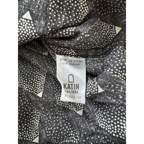 Katin Men’s Button Down T Shirt Size XXL White Geometric Pattern Skater Surfer - Picture 7 of 7